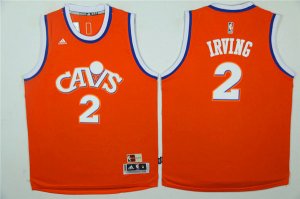 Maillot De Basket Cleveland Cavaliers Kyrie Irving 2 Tissus Sportif Fans Edition Retro Orange